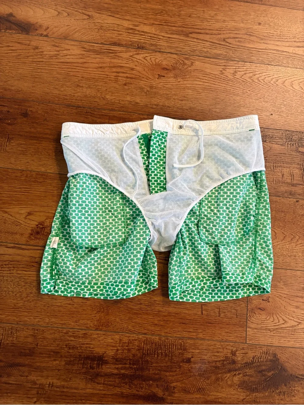 J.Crew Green Geo Print Swim Trunks Size 36